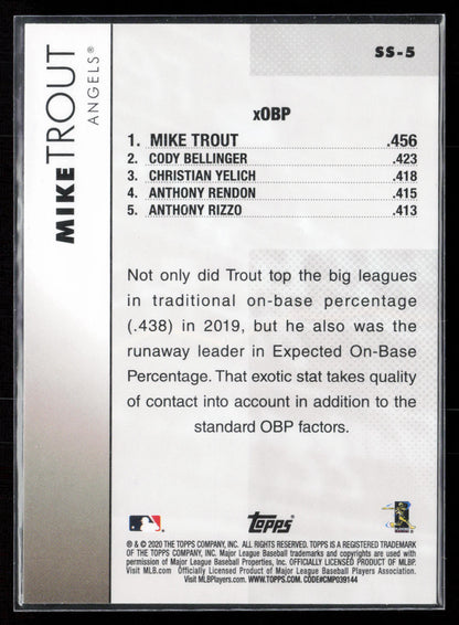 2020 Topps #SS-5 Mike Trout Significant Statistics