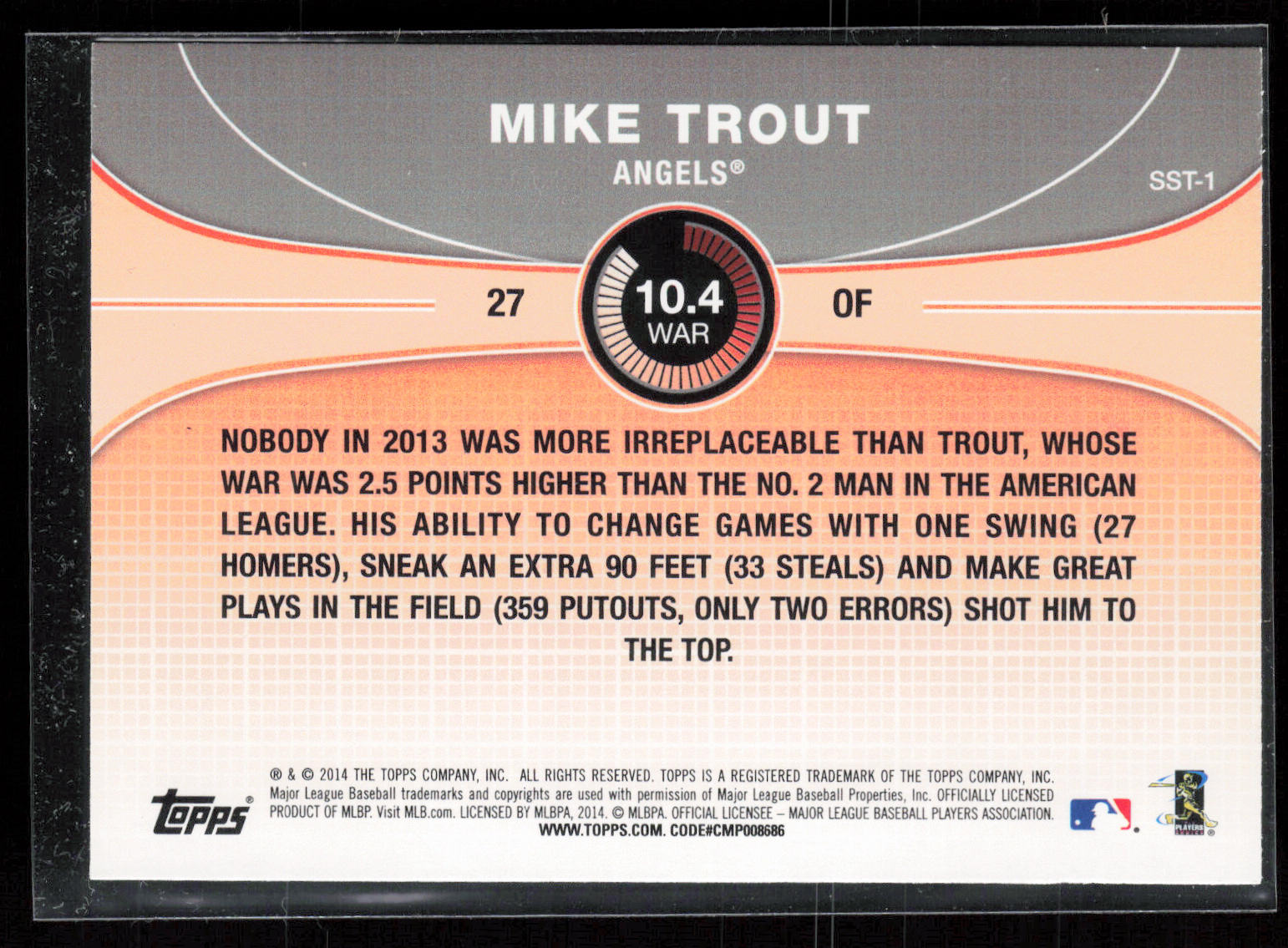2014 Topps #SST-1 Mike Trout Saber Stars