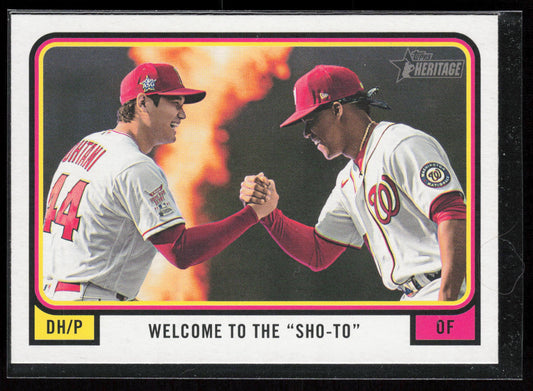 2022 Topps Heritage #CC-7 Welcome to the "Sho-To" Combo Cards