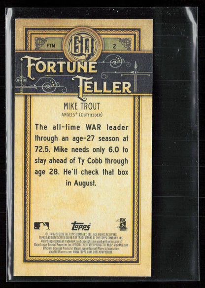 2020 Topps Gypsy Queen #FTM-2 Mike Trout Fortune Teller Minis