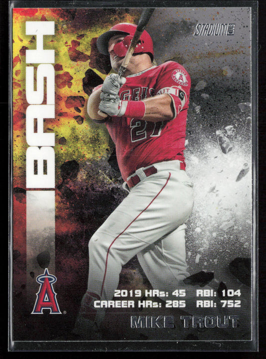2020 Stadium Club #BAB-2 Mike Trout Bash & Burn