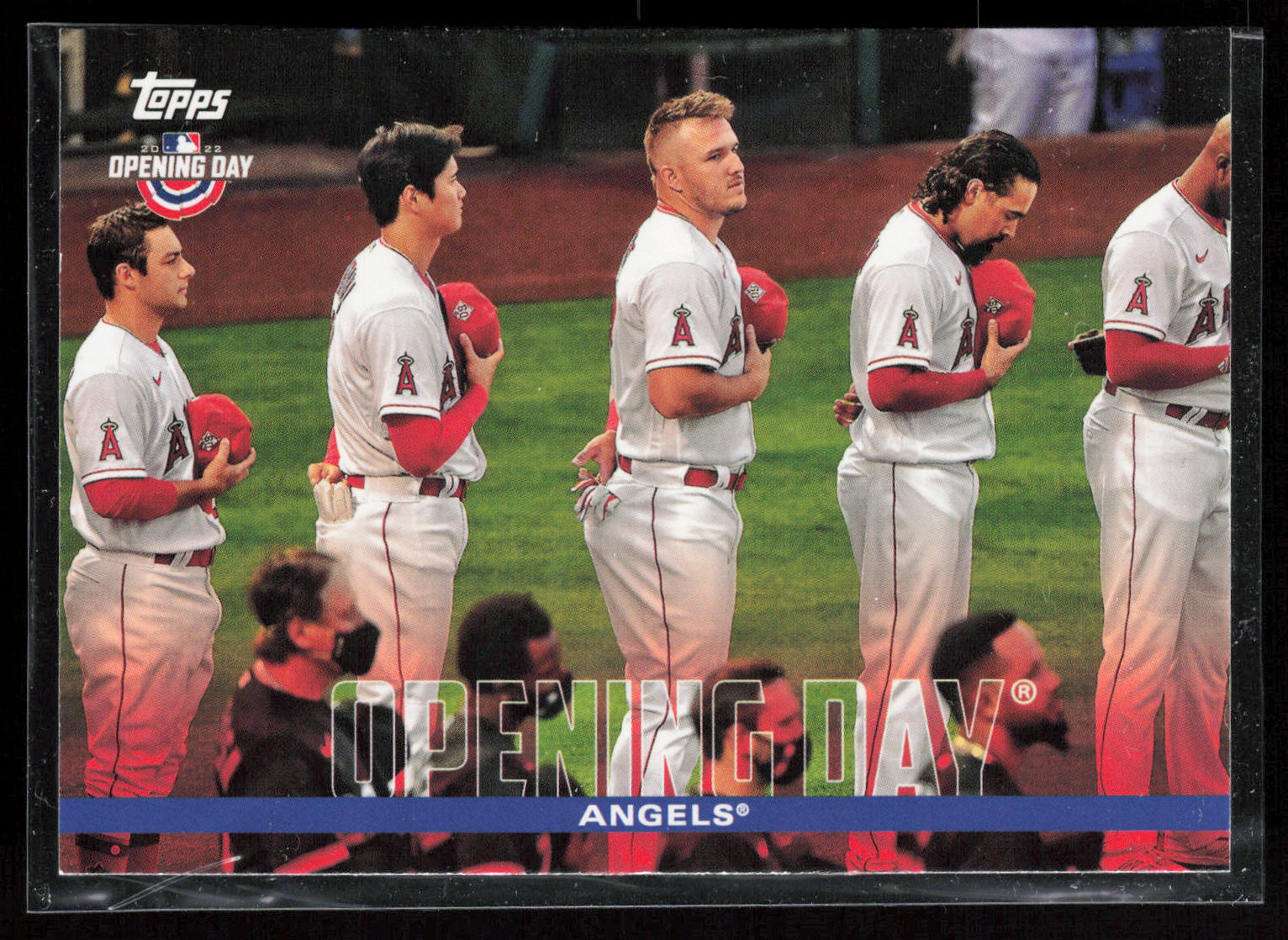 2022 Topps Opening Day #OD-11 Los Angeles Angels (Trout/Ohtani) Opening Day