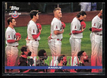 2022 Topps Opening Day #OD-11 Los Angeles Angels (Trout/Ohtani) Opening Day