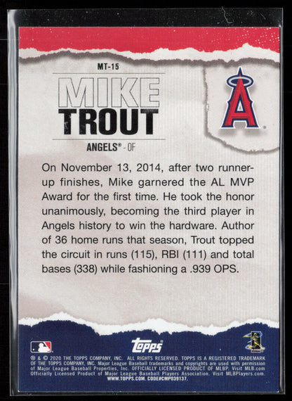 2020 Topps #MT-15 Mike Trout Topps Player of the Decade: Mike Trout