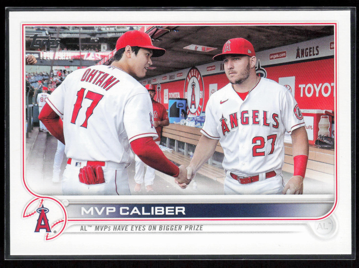 2022 Topps Update #US115 MVP Caliber (Mike Trout / Shohei Ohtani) VC