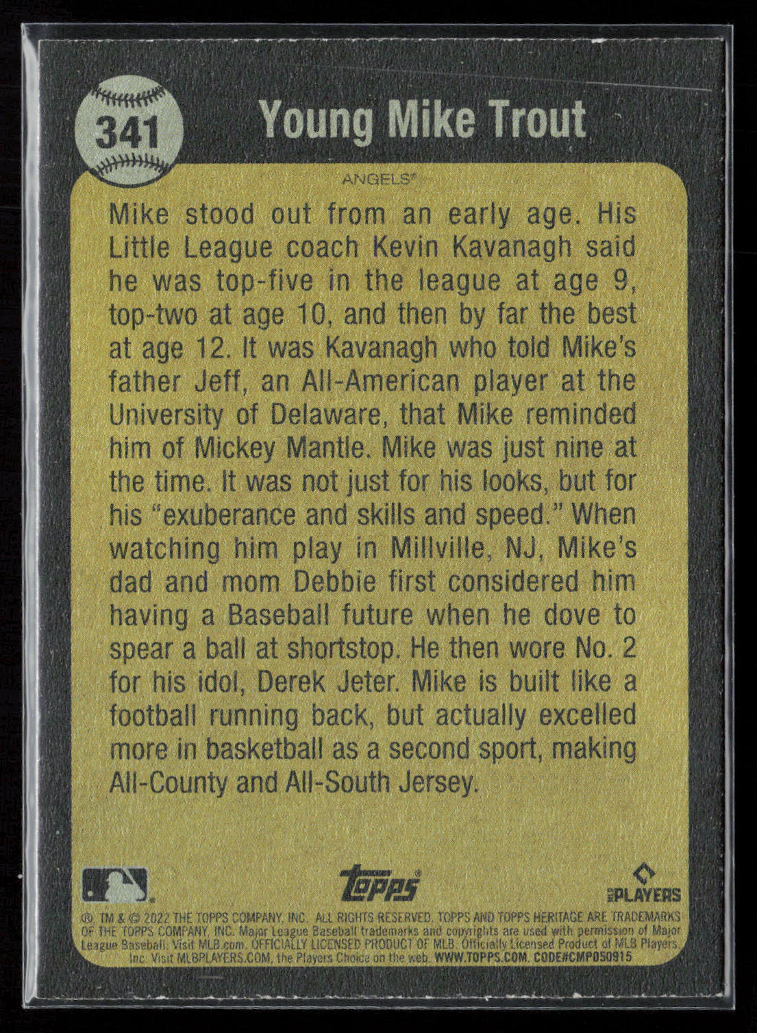 2022 Topps Heritage #341 Mike Trout