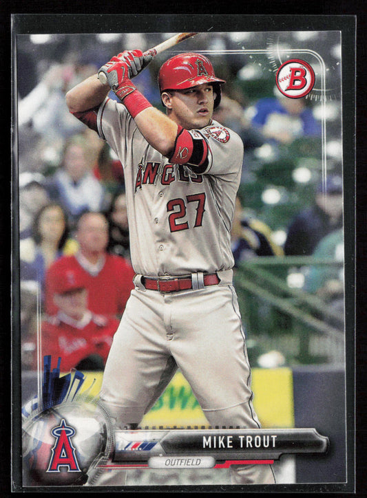 2017 Bowman #100 Mike Trout Purple #/250