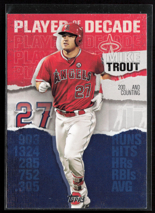 2020 Topps #MT-20 Mike Trout Topps Player of the Decade: Mike Trout