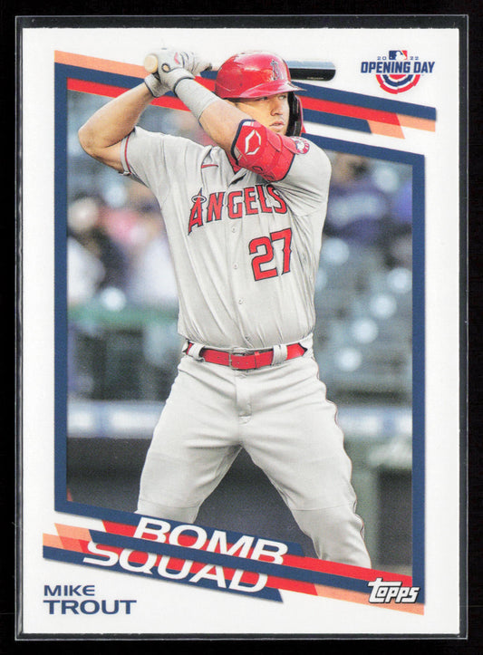2022 Topps Opening Day #BS-8 Mike Trout Bomb Squad