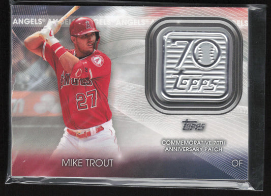 2021 Topps #70LP-MT Mike Trout 70th Anniversary Logo Patch (Series 1)