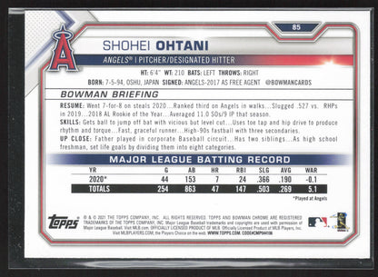 2021 Bowman #85 Shohei Ohtani