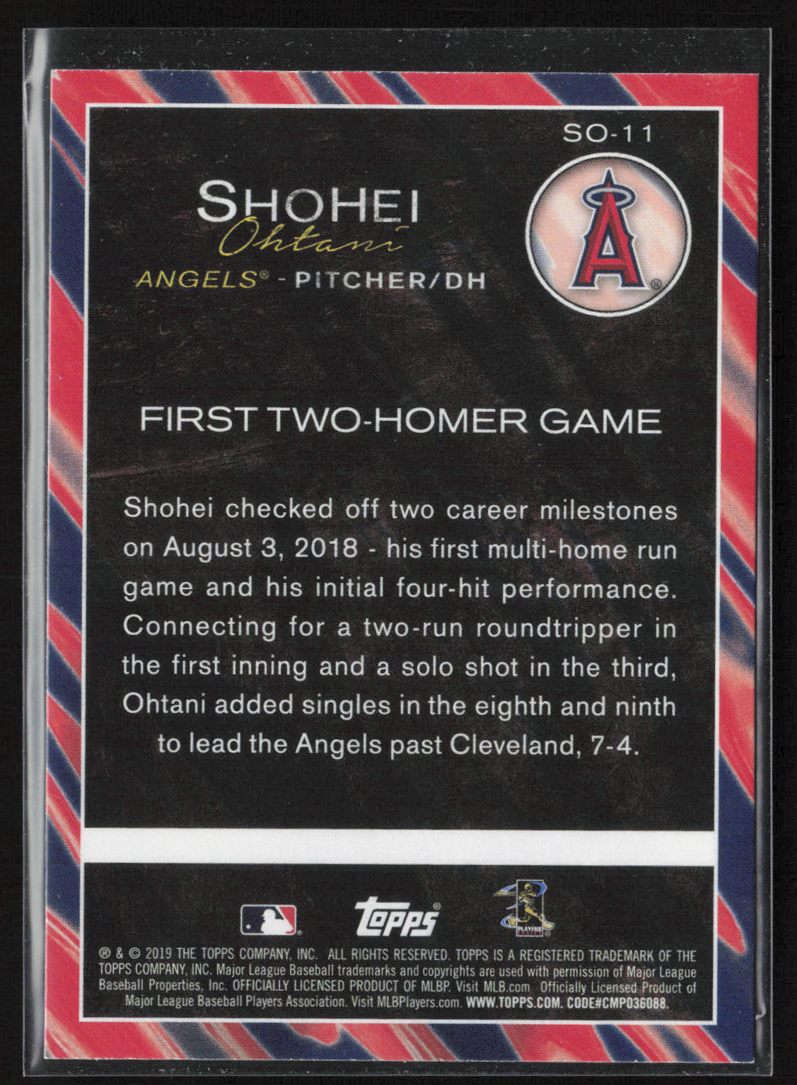2019 Topps Update #SO-11 Shohei Ohtani Highlights