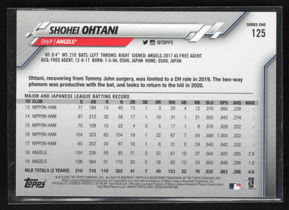 2020 Topps #125 Shohei Ohtani Series One