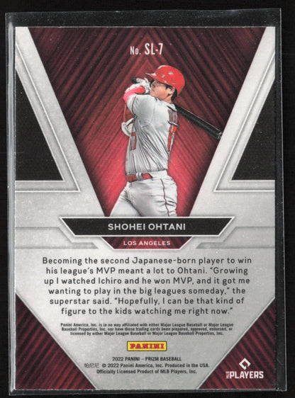 2022 Panini Prizm #SL-7 Shohei Ohtani Sluggers