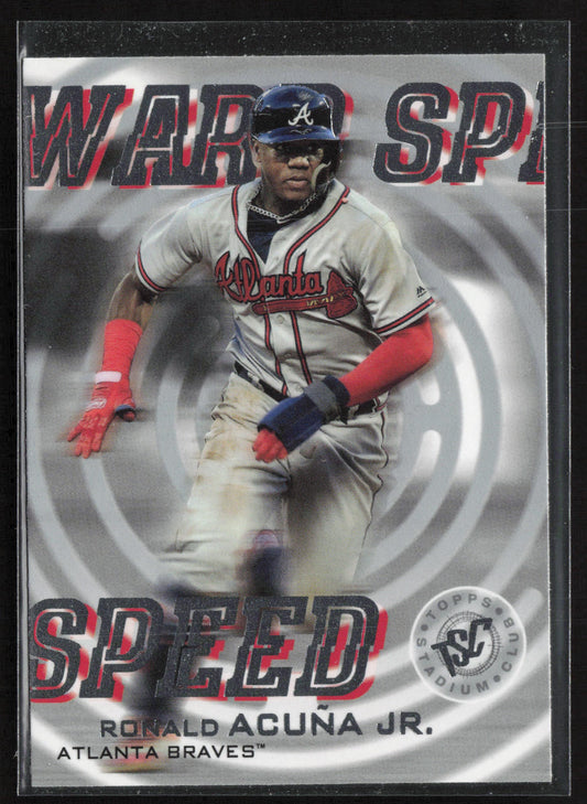 2019 Stadium Club #WS-1 Ronald Acuña Jr. Warp Speed
