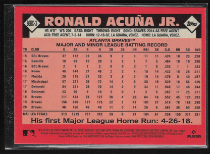 2021 Topps Chrome #86BC-3 Ronald Acuña Jr. 1986 Topps Baseball 35th Anniversary