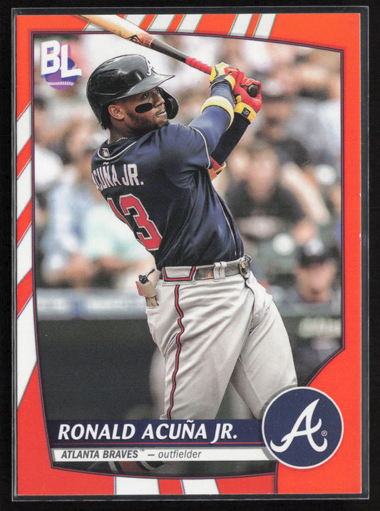 2023 Topps Big League #150 Ronald Acuña Jr. Electric Orange