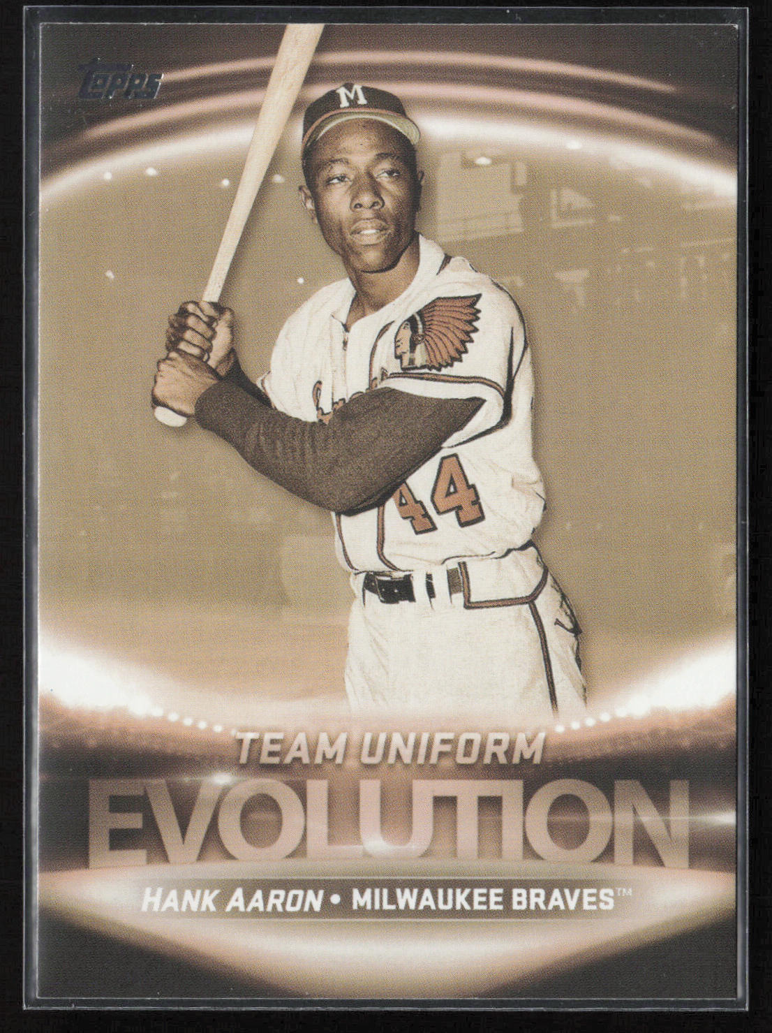2019 Topps Series 1 #E0-2 Hank Aaron / Ronald Acuña Jr. Team Evolution Braves