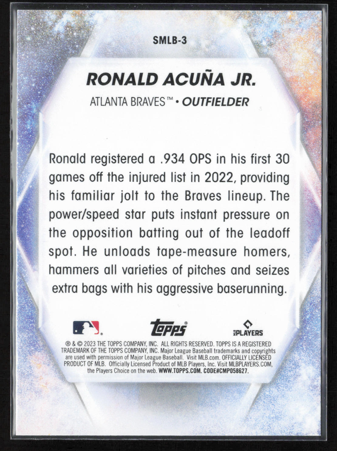2023 Topps #SMLBC-3 Ronald Acuña Jr. Stars of MLB Chrome