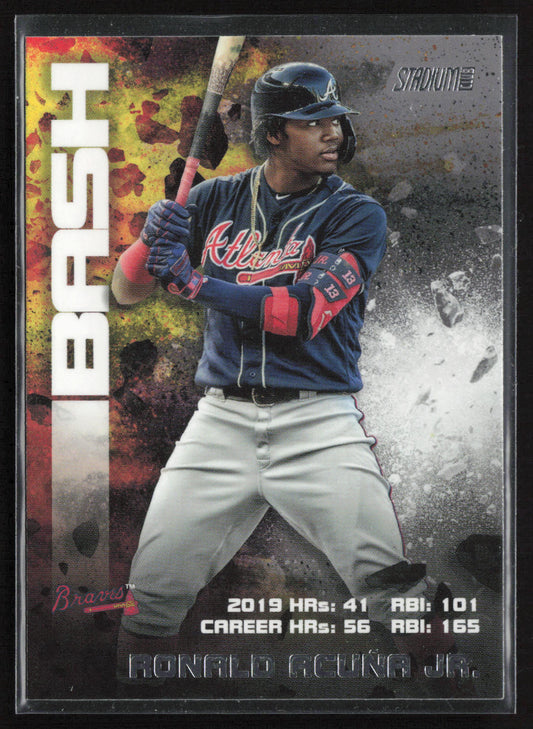 2020 Stadium Club #BAB-1 Ronald Acuña Jr. Bash & Burn