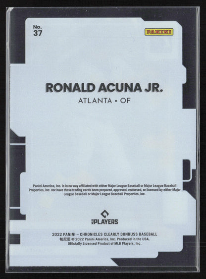 2022 Panini Chronicles #37 Ronald Acuna Jr. Clearly Donruss