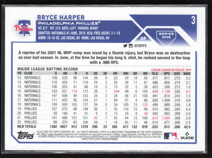 2023 Topps #3 Bryce Harper