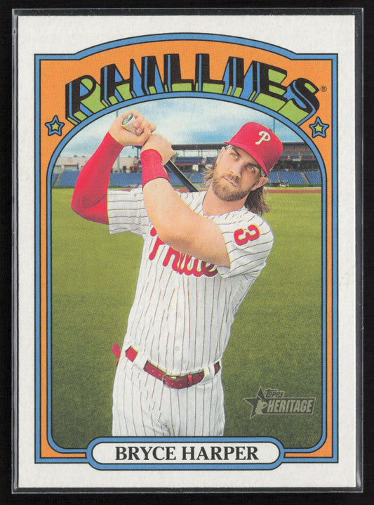 2021 Topps Heritage #13 Bryce Harper Missing Stars