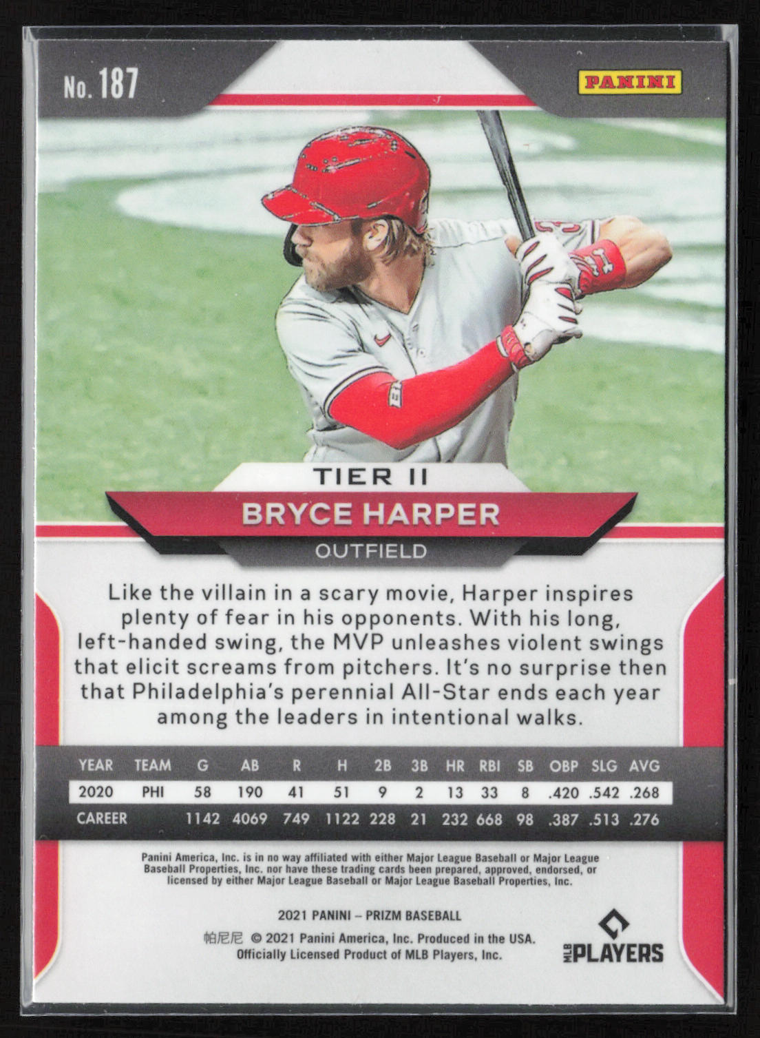 2021 Panini Prizm #187 Bryce Harper