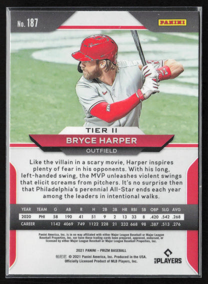 2021 Panini Prizm #187 Bryce Harper