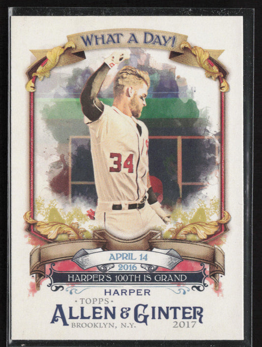 2017 Topps Allen & Ginter #WAD-83 Bryce Harper What a Day!