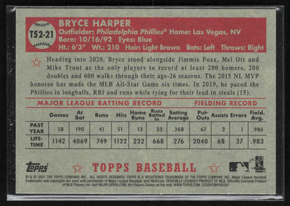 2021 Topps #T52-21 Bryce Harper 1952 Topps Redux