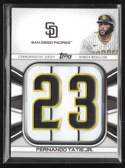 2022 Topps #JNM-FT Fernando Tatis Jr. Player Jersey Number Medallion