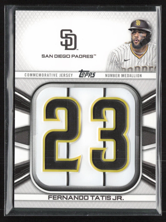 2022 Topps #JNM-FT Fernando Tatis Jr. Player Jersey Number Medallion