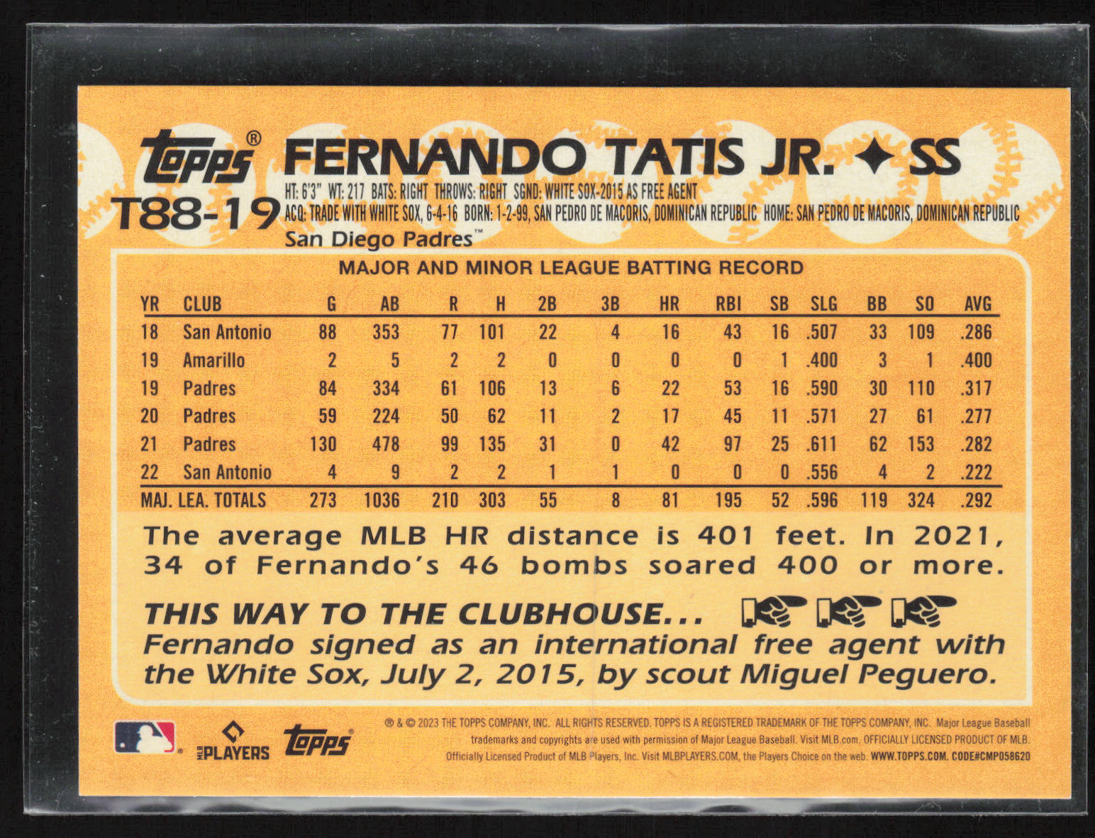 2023 Topps #T88-19 Fernando Tatis Jr. Topps 35th Anniversary