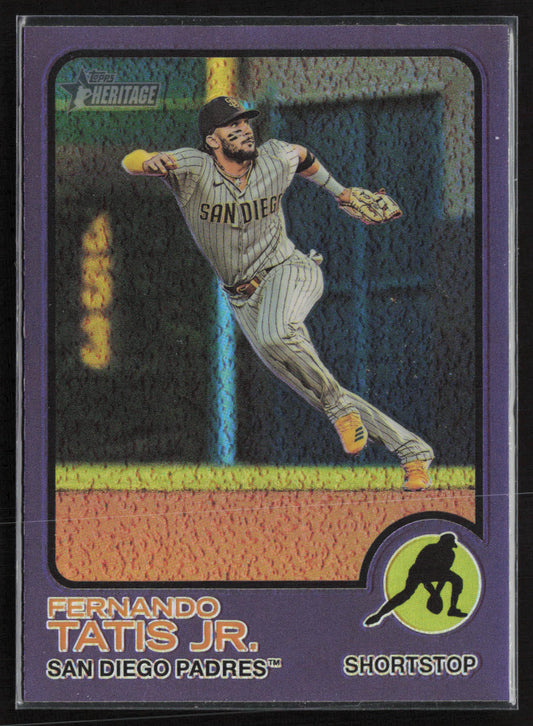 2022 Topps Heritage #88 Fernando Tatis Jr. Chrome Purple Refractor