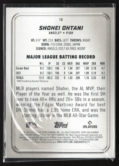 2022 Bowman Platinum #10 Shohei Ohtani