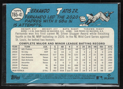 2021 Topps #T65-41 Fernando Tatis Jr. 1965 Topps Redux