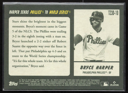 2023 Topps Archives #TZ3D-10 Bryce Harper 1954 Topps Tarzan 3D