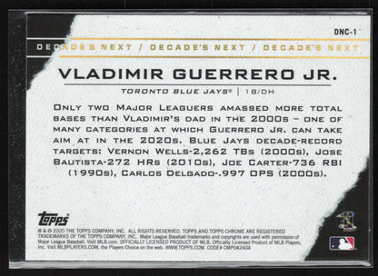 2020 Topps Chrome Update #DNC-1 Vladimir Guerrero Jr. Decade's Next