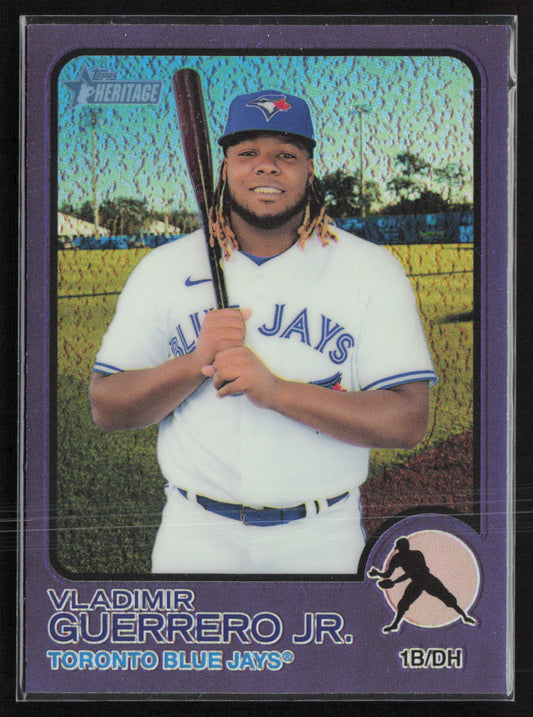 2022 Topps Heritage #269 Vladimir Guerrero Jr. Chrome Purple Refractor