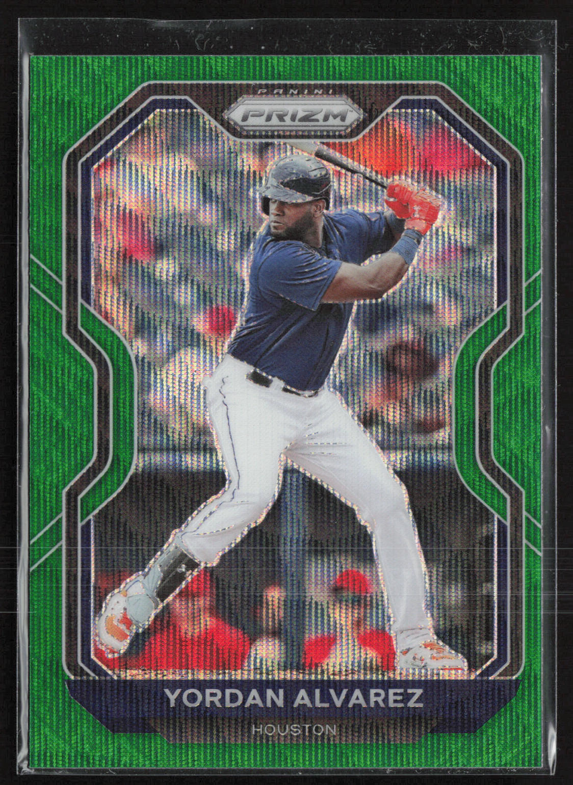 2021 Panini Prizm #224 Yordan Alvarez Green Prizm Tier III