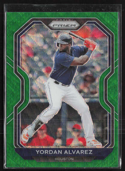 2021 Panini Prizm #224 Yordan Alvarez Green Prizm Tier III