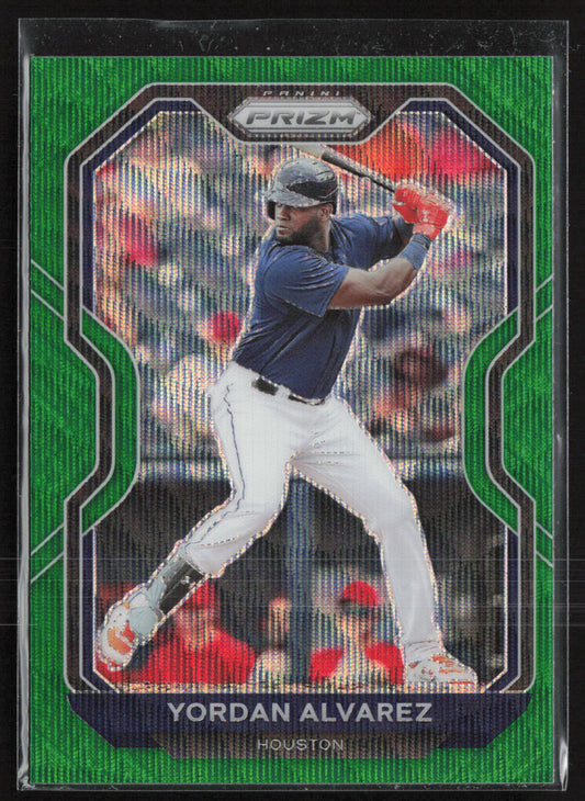 2021 Panini Prizm #224 Yordan Alvarez Green Prizm Tier III