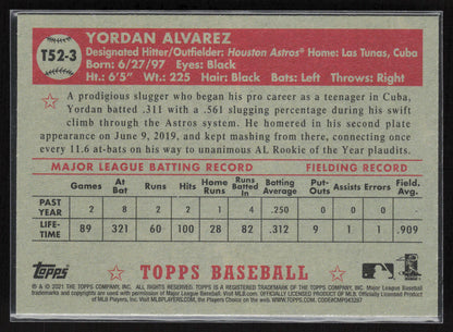 2021 Topps #T52-3 Yordan Alvarez 1952 Topps Redux