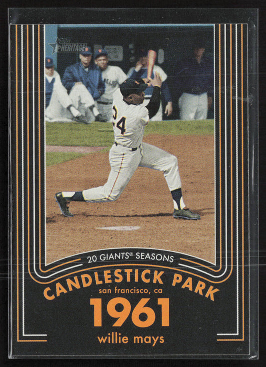 2020 Topps Heritage #11 Willie Mays 20 Giants Seasons