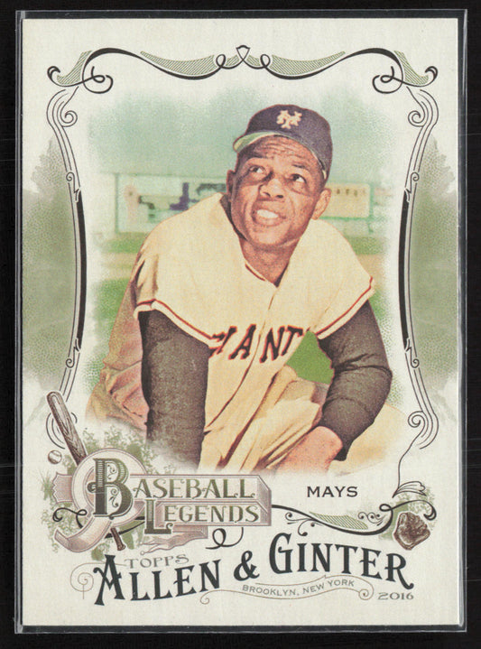 2016 Topps Allen & Ginter #BL-18 Willie Mays Baseball Legends
