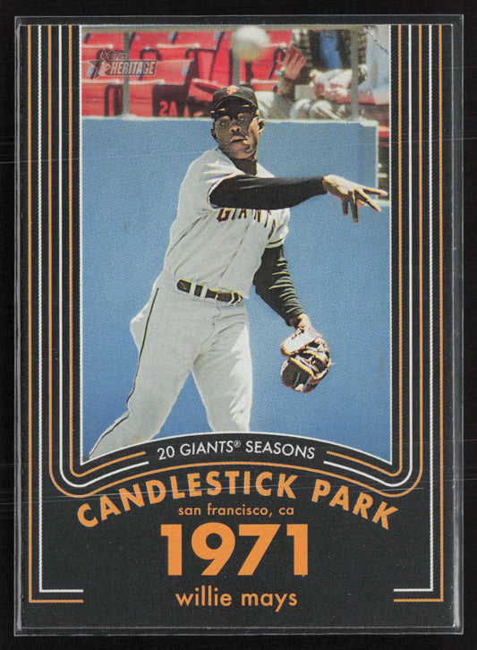 2020 Topps Heritage #19 Willie Mays 20 Giants Seasons