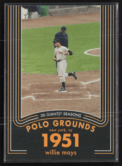 2020 Topps Heritage #1 Willie Mays 20 Giants Seasons