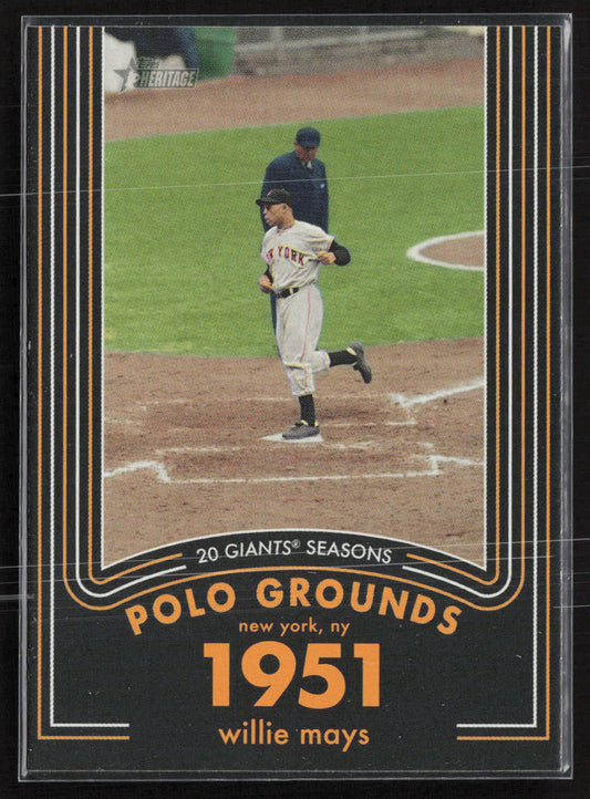 2020 Topps Heritage #1 Willie Mays 20 Giants Seasons