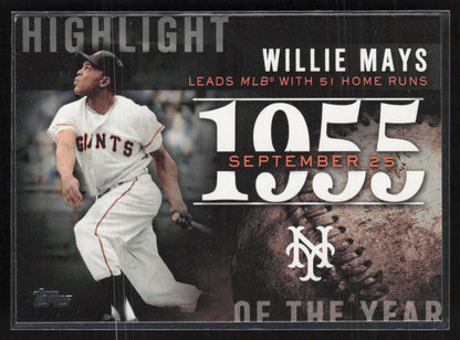 2015 Topps #H-43 Willie Mays Highlight of the Year